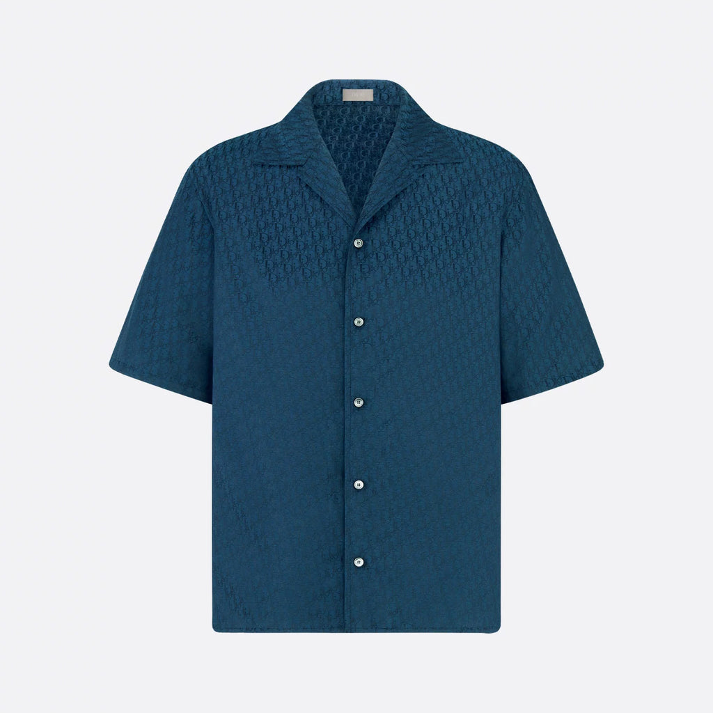 Dior Men's Summer Solid Color Letter Printed V-Neck Single Breasted Short Sleeve Shirt Elastic Waist Shorts Pants Set Suit #76295