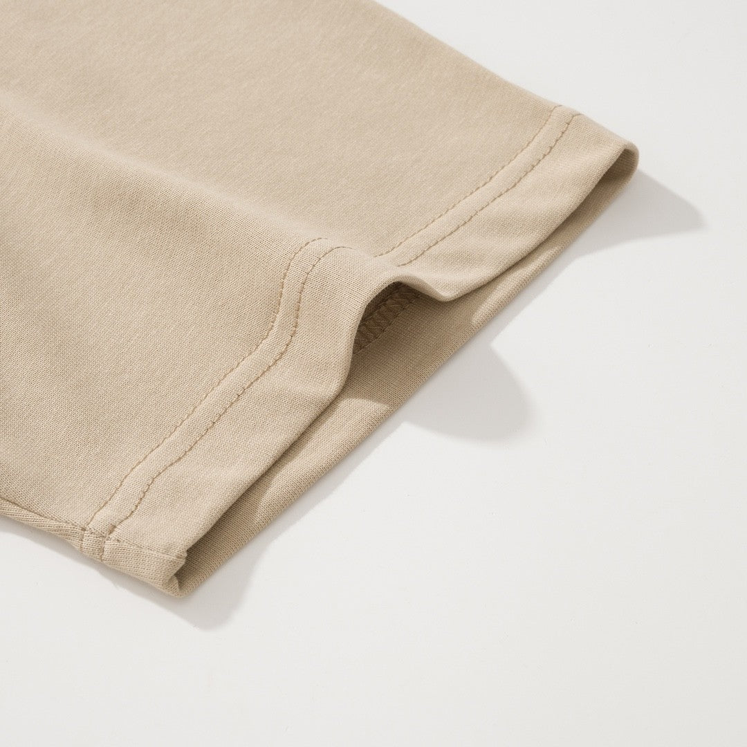 Dior Men's Summer Logo Embroidery Loose Solid Color Round Neck Cotton Short Sleeve T-Shirt #74449