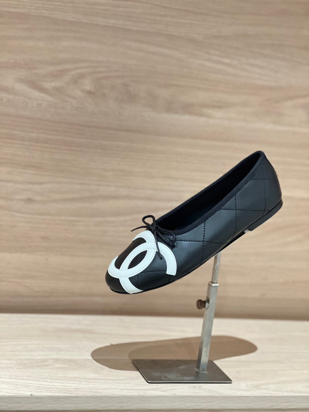 CHANEL Ballet Flats Lambskin Burgundy Light Blue #386254