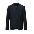 Louis Vuitton Men's Spring/Fall Solid Color Classic Casual Cotton Letter Embroidered Logo Collarless Single Breasted Long Sleeved Jacket #78269