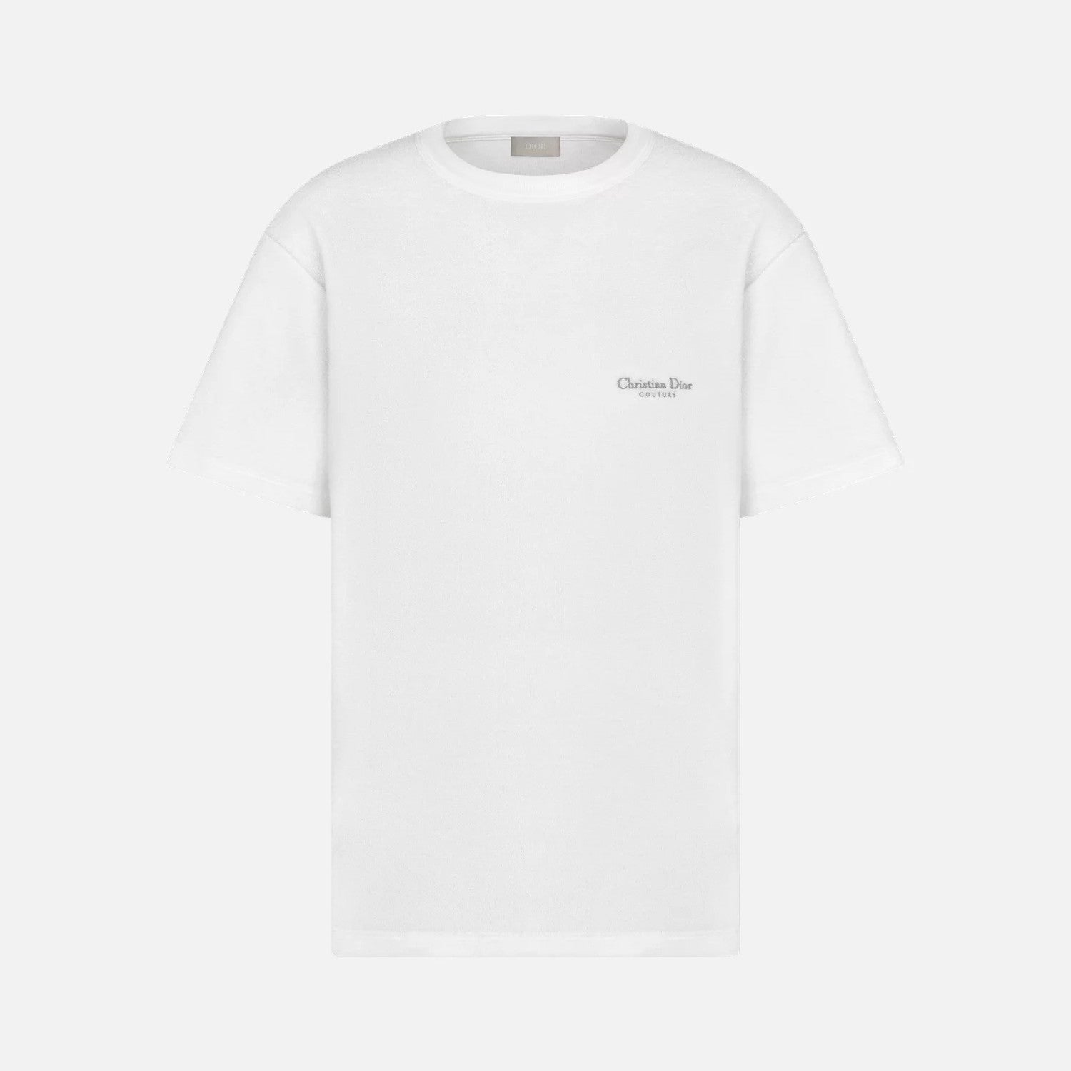 Dior Men's Summer Solid Color Embroidered Letter Print Cotton Terry Short Sleeve T-Shirt #77482
