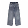 Balenciaga Men's Autumn Blue Loose Stripe Jeans Pants #97396