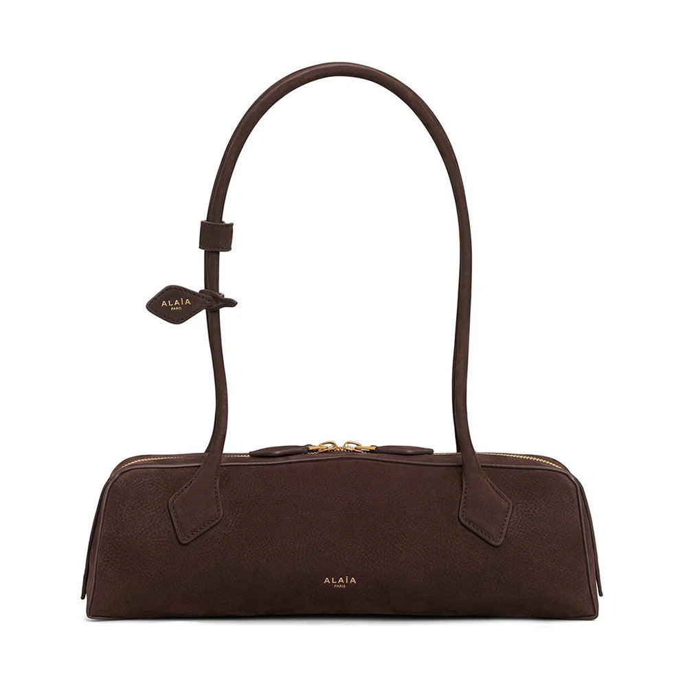 Alaïa Raspberry Le Teckel Medium Bag in Nubuck #320545