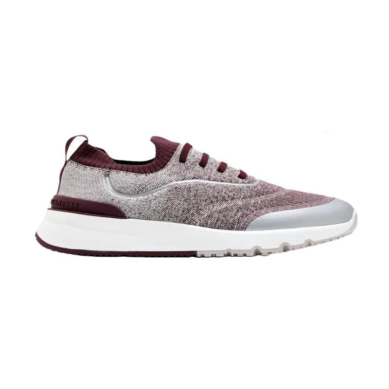 Brunello Cucinelli Men's Four-Season Techno Cotton Knit Runners With Heat-Bonded Details Solid-Color Low-Top Thick-Sole Sneakers Casual Shoes Ngvp #2712