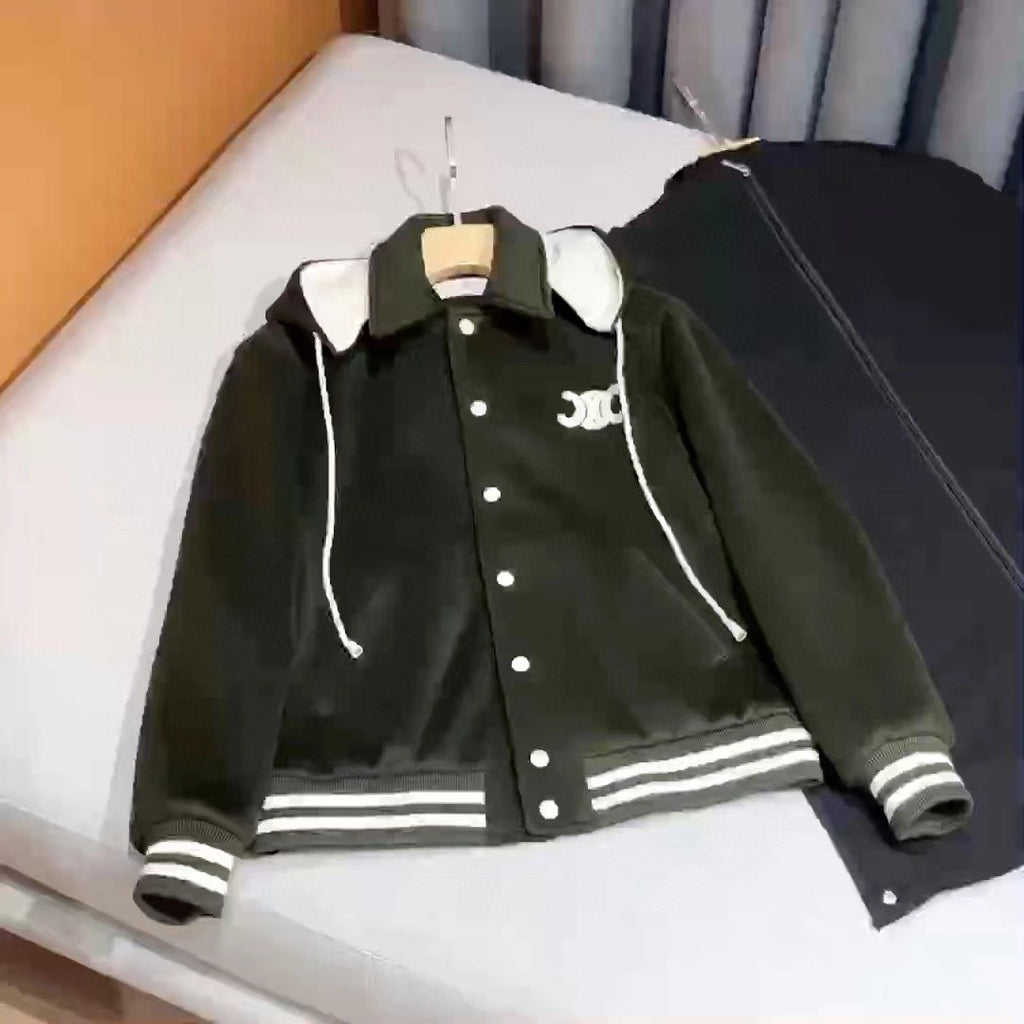 Celine Hooded Baseball Jacket #96113