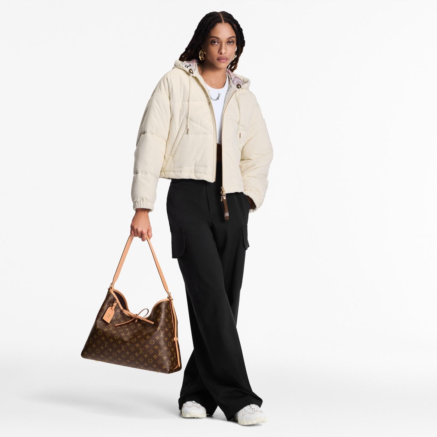 Louis Vuitton Women's CarryAll MM Monogram Handbags M46197 #333545