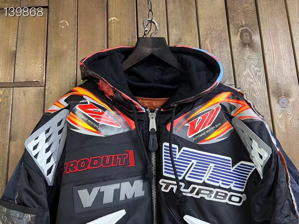 Vetements Man Motorcycle Zipper HoodedJacket #94855