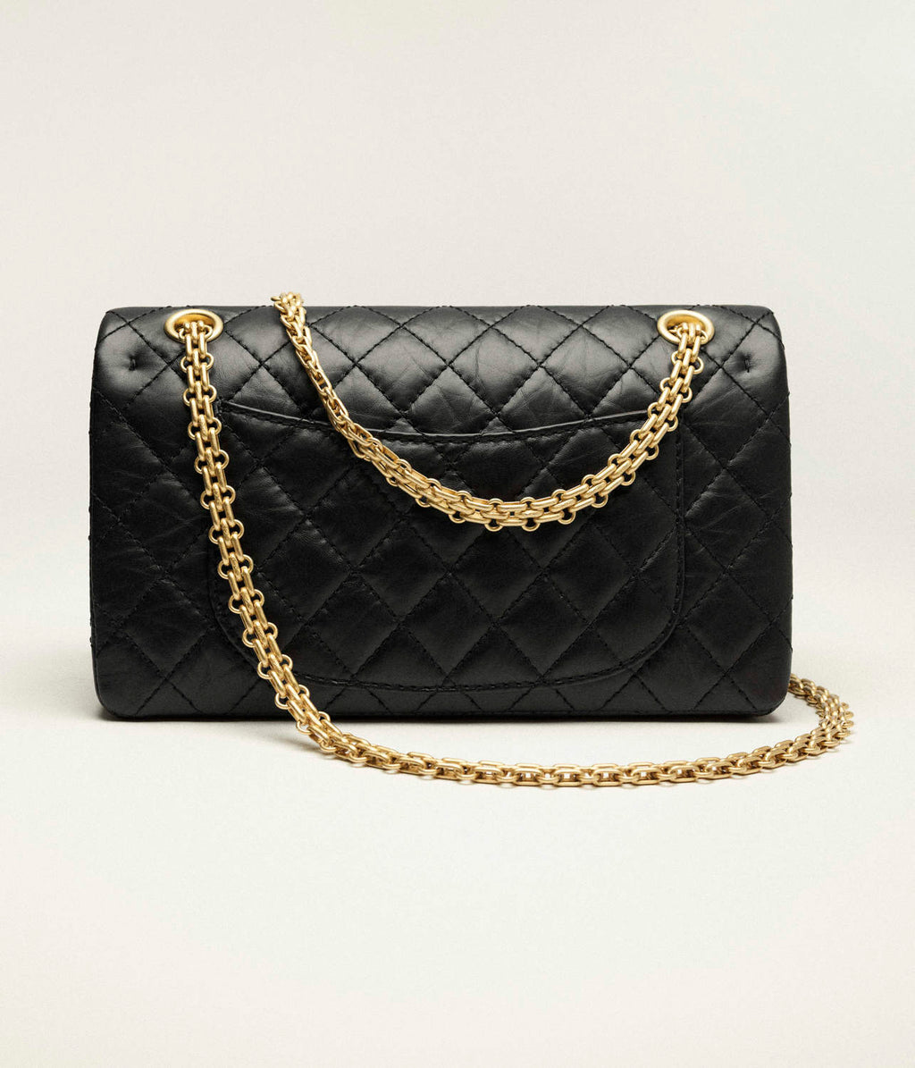 Chanel 2.55 Handbag Aged Calfskin Gold-Tone Metal #333121