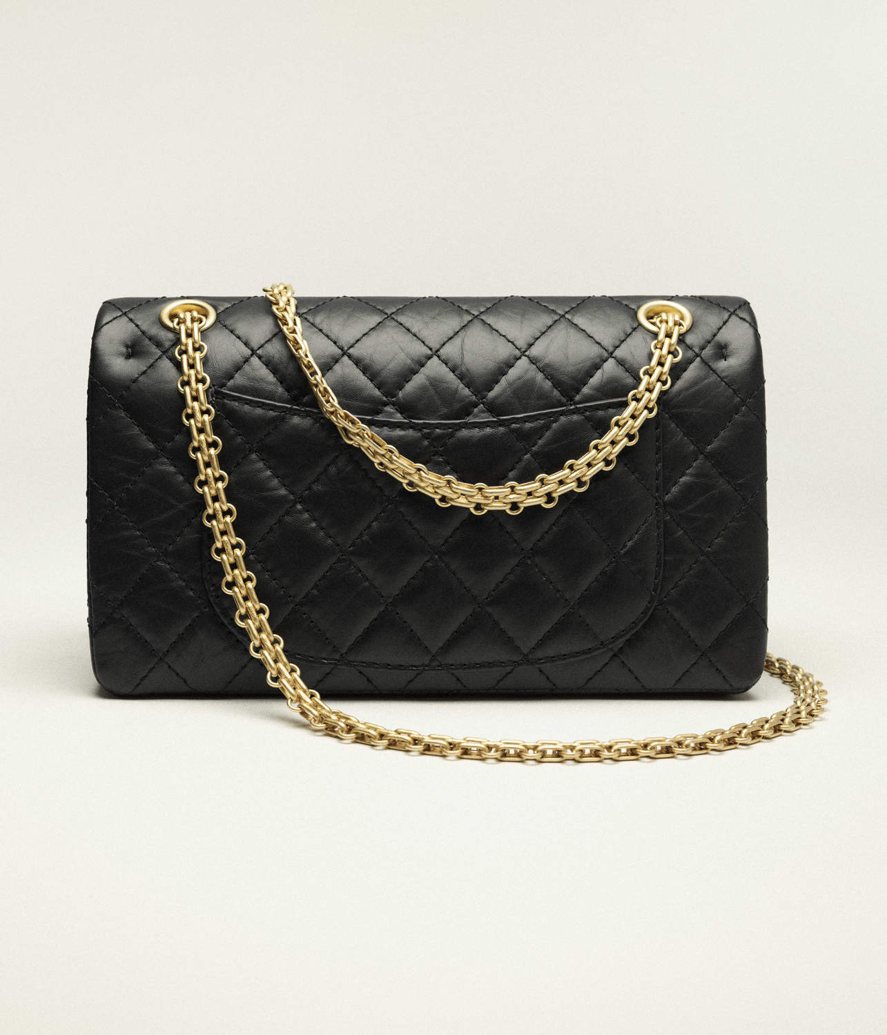 Chanel 2.55 Handbag Aged Calfskin Gold-Tone Metal #333121