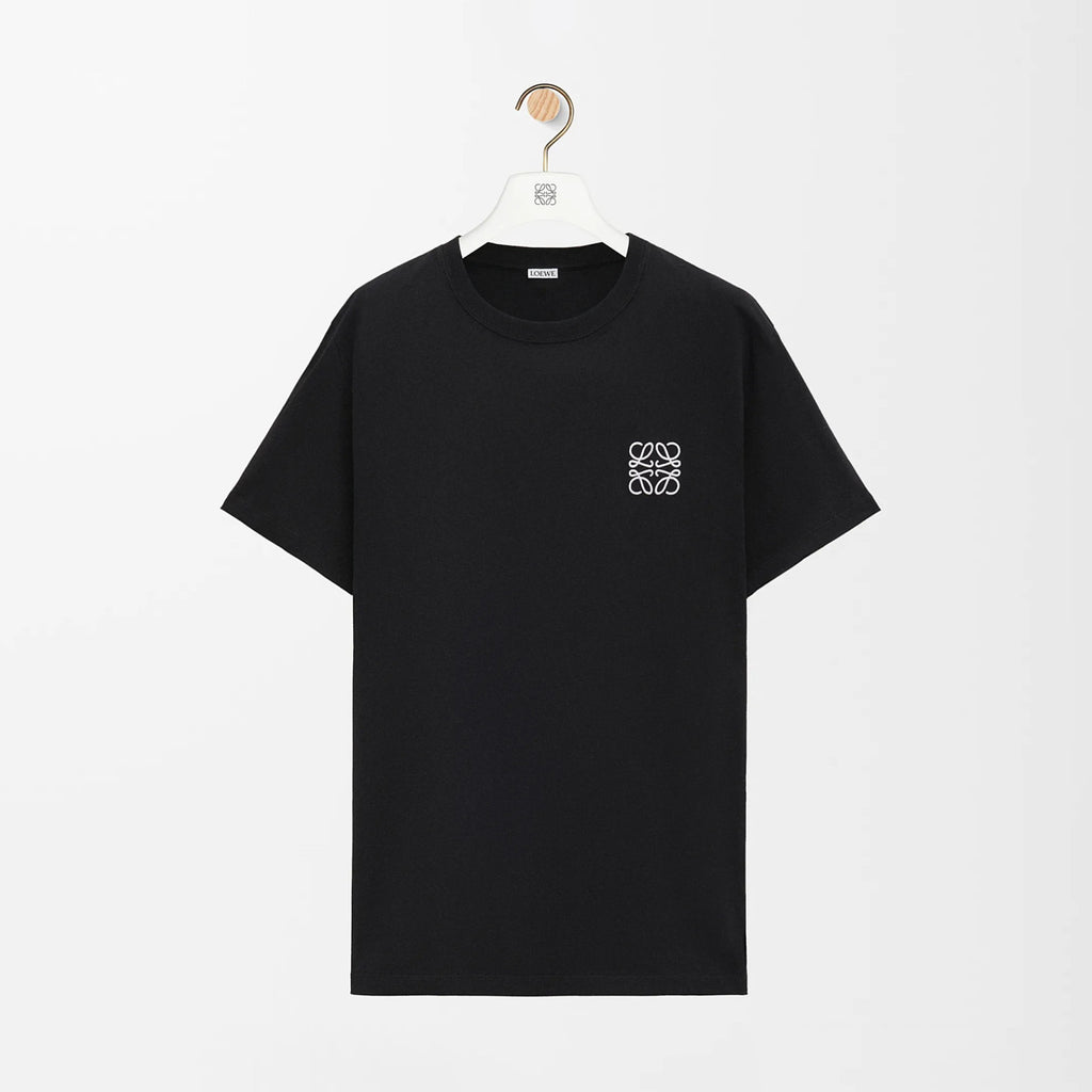 Loewe Men's and Women's Solid Color Embroidered Logo Print Round Neck Cotton Short Sleeve T-Shirt #77814