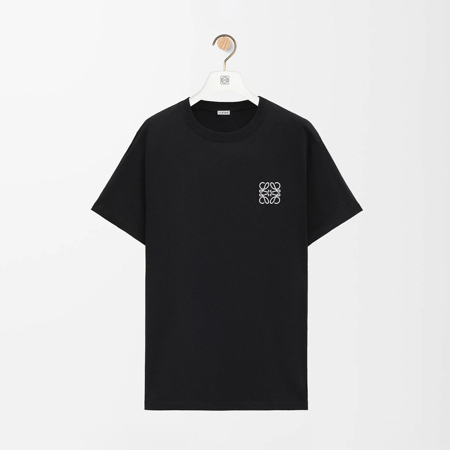 Loewe Men's and Women's Solid Color Embroidered Logo Print Round Neck Cotton Short Sleeve T-Shirt #77814