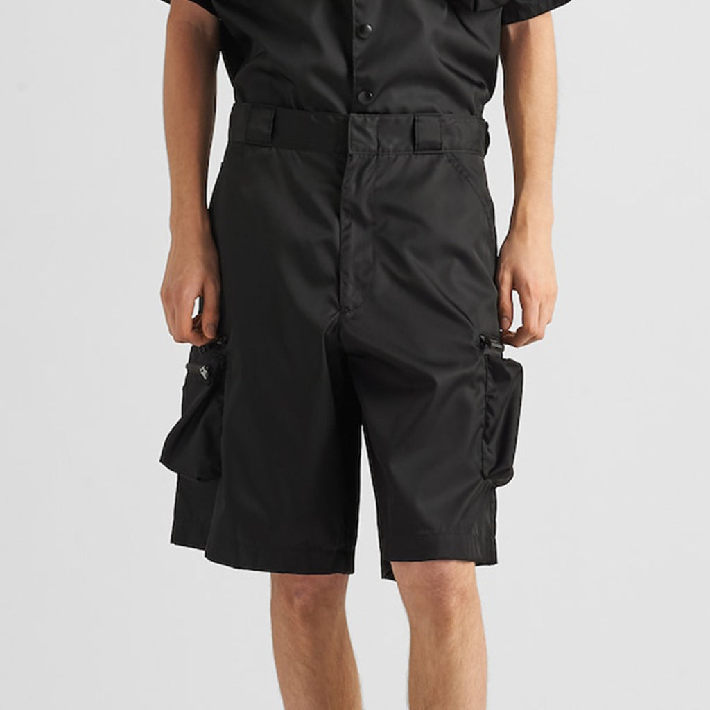 Prada Men's Spring Summer Super Cool Pocket Shorts Thin Black High Street Casual Comfortable Shorts #99289