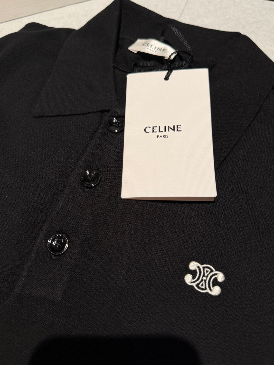Celine  Men's and Women's Summer Fashion Casual Solid Color Collared Cotton Short-Sleeve Polo Shirt T-Shirt #78633
