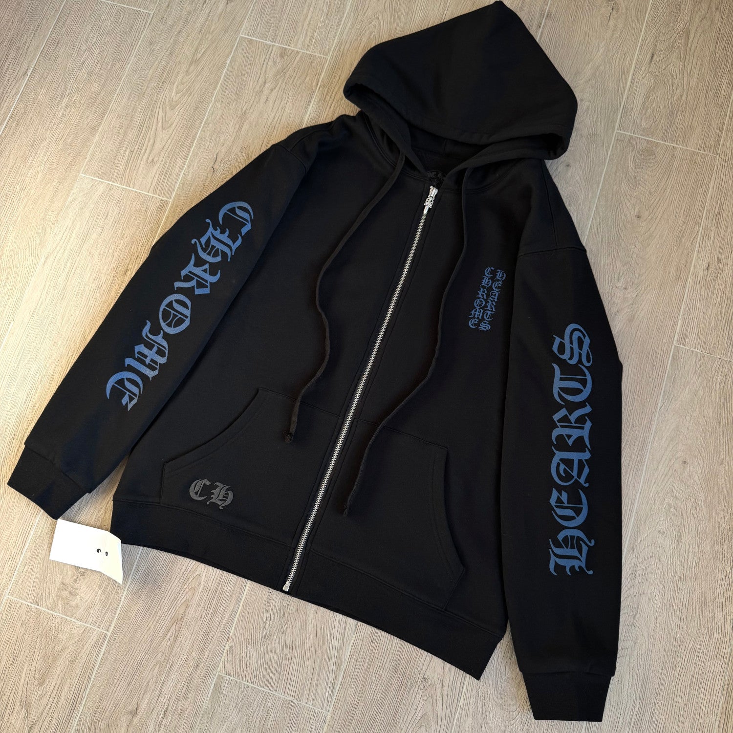 Chrome hearts Sanskrit Letter Logo Zipper Hooded Sweatshirt #333725