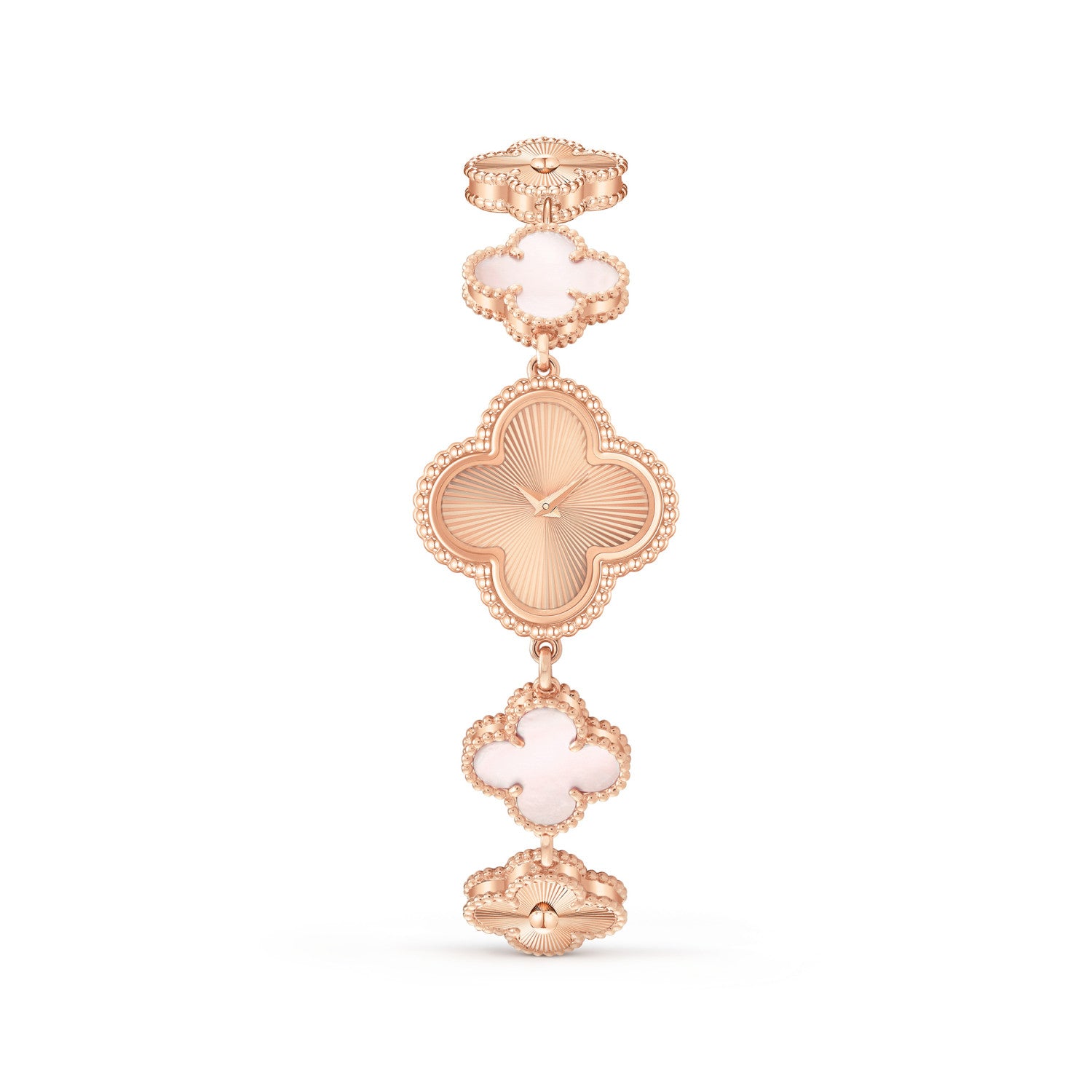 Van Cleef & Arpels Sweet Alhambra Four Leaf Clover Jewelry Watch in 18K Genuine Gold #97153