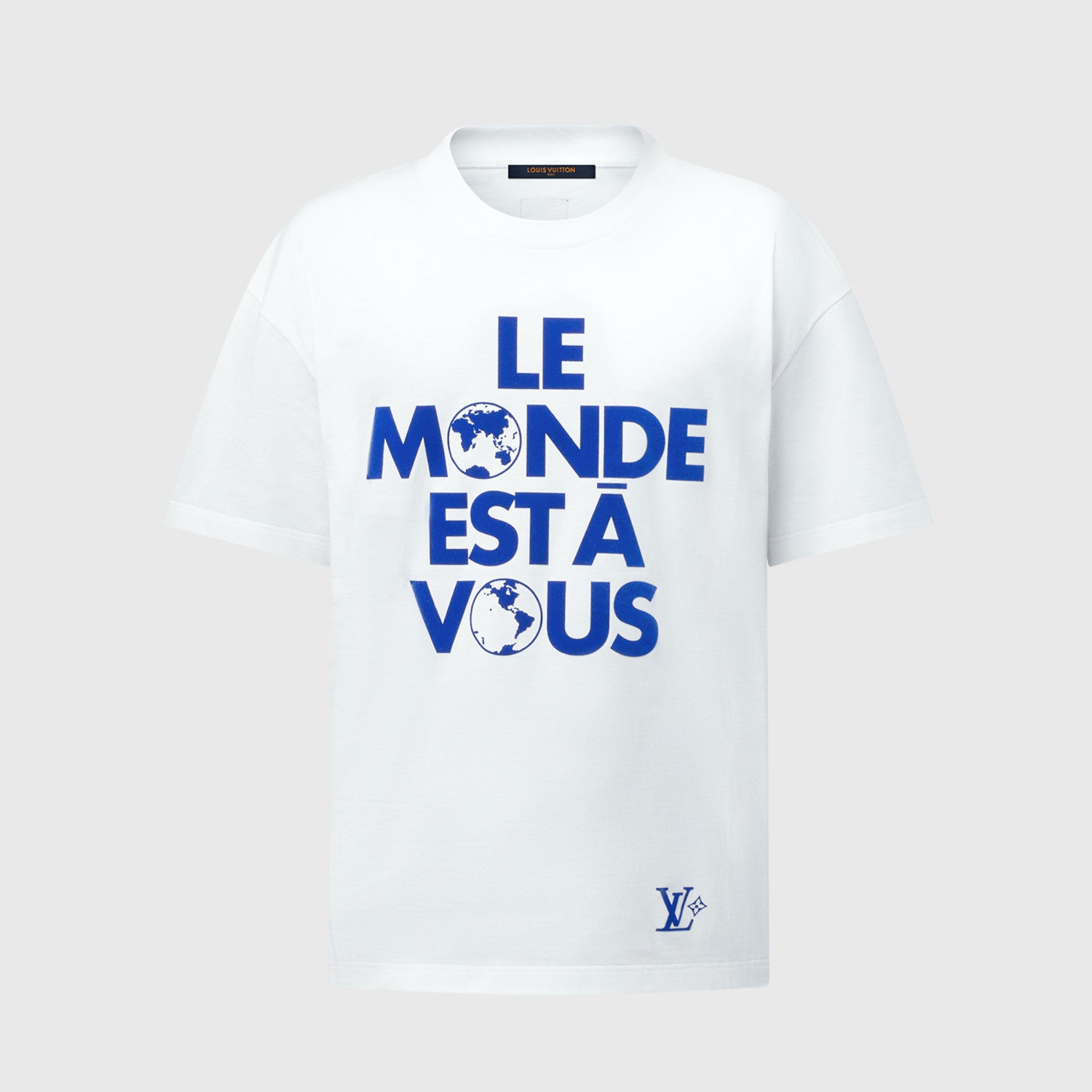 Louis Vuitton Men's Spring/Summer Graphic Cotton Letter Print Casual Fit Short Sleeve T-Shirt #71828