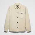 Prada Men's Spring And Fall Solid Color Single Breasted Long Sleeved Denim Shirt Jacket #73899