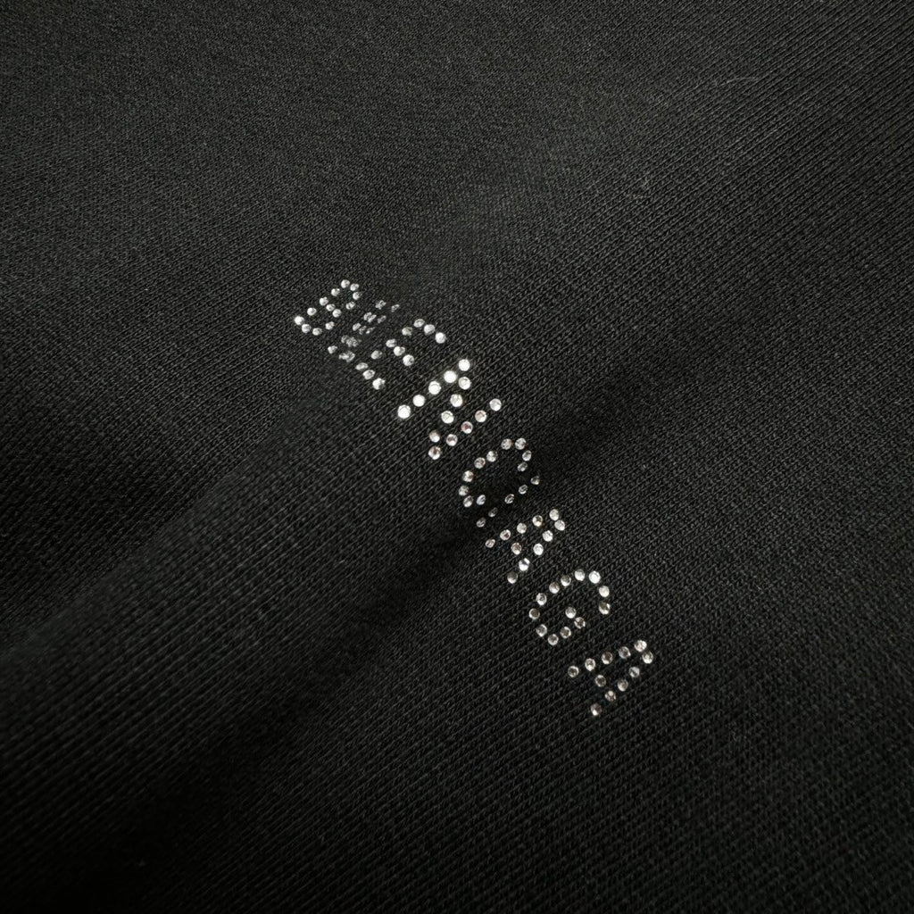 Balenciaga Men's Spring and Autumn Hot Drill Logo Letter Print Black Hooded Sweatshirt #73135