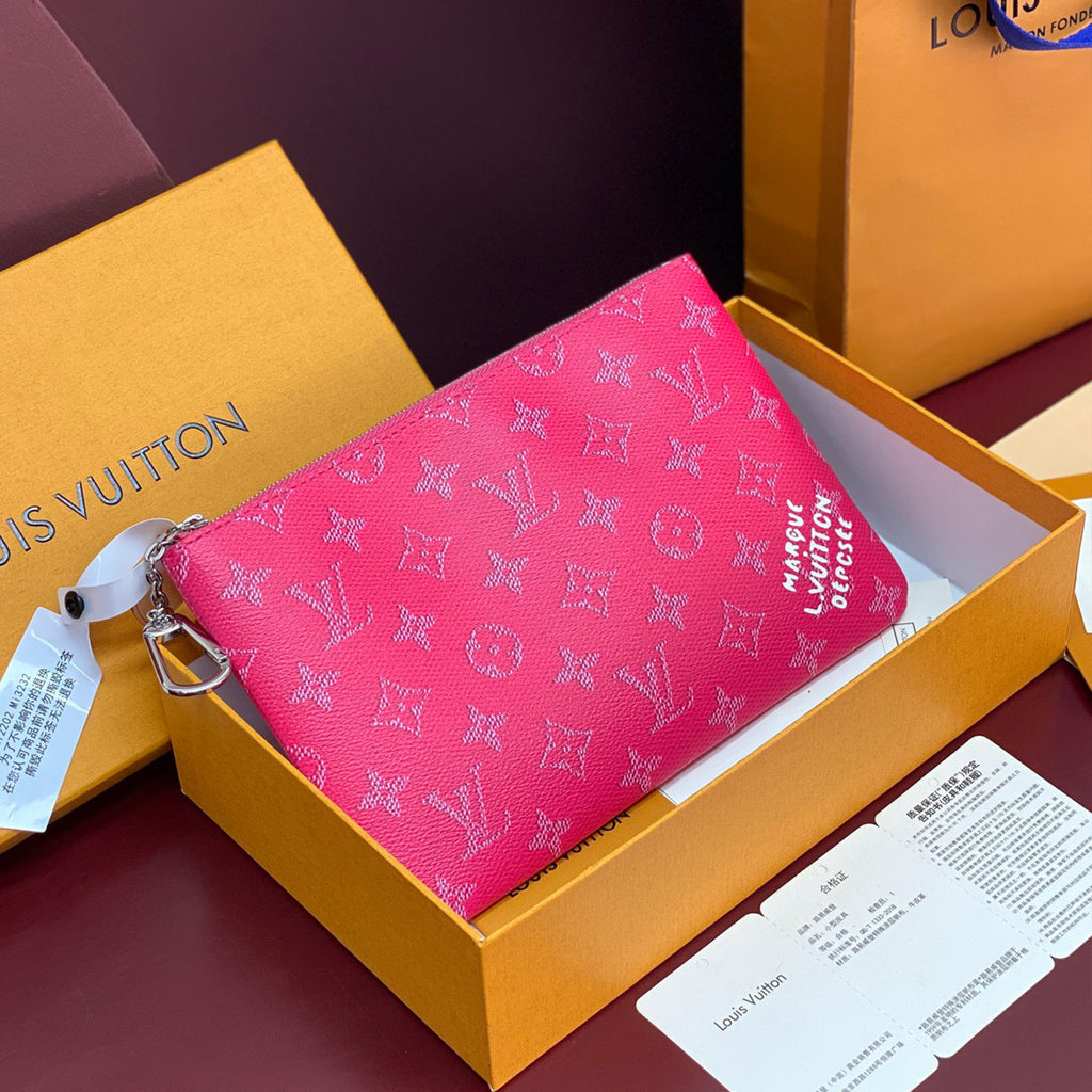 LOUIS VUITTON Medium Key Wallet Monogram Heritage Canvas Chain Hook Zipper Mini Wallet Bag Bags  Key Pouch M27109 #82262A