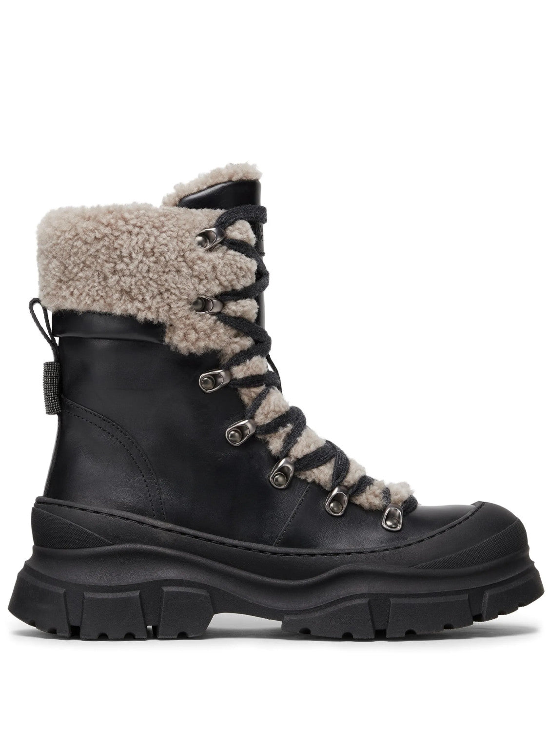 Brunello Cucinelli Women's Fall/Winter Patchwork Ankle Boots Suede Round-Toe Lace-Up Short Boots Solid-Color Snow Boots Shoes Ngvp #2558