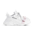 Balenciaga Triple S Lace Women's Solid Color Bow-Decorated Low-Top Lace-Up Thick-Sole Sneakers Shoes #77559