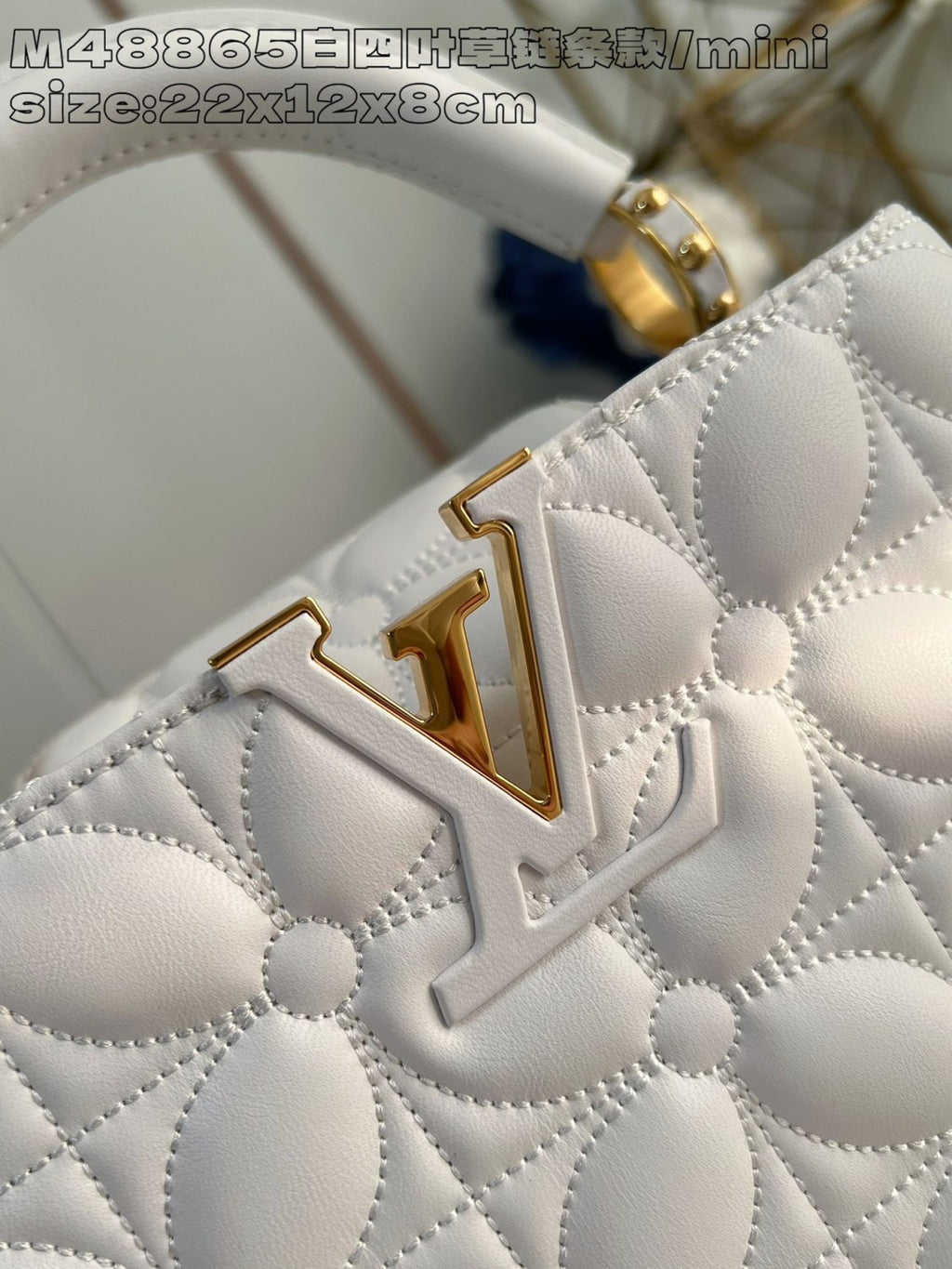 Louis Vuitton Capucines East-West Women's Monogram Logo Solid Color Leather Shoulder Crossbody Tote Bag Bags #75155