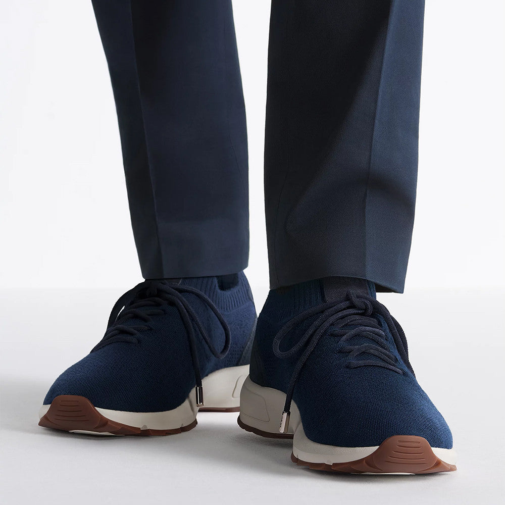 DIOR B80 Lounge Sneaker Dior Gray Cannage Cashmere Wool and Silk Knit with Dior Gray Suede#336623