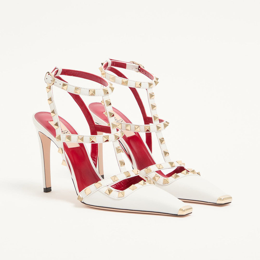 Valentino Rockstud Kidskin Pumps 100mm for Woman #385071