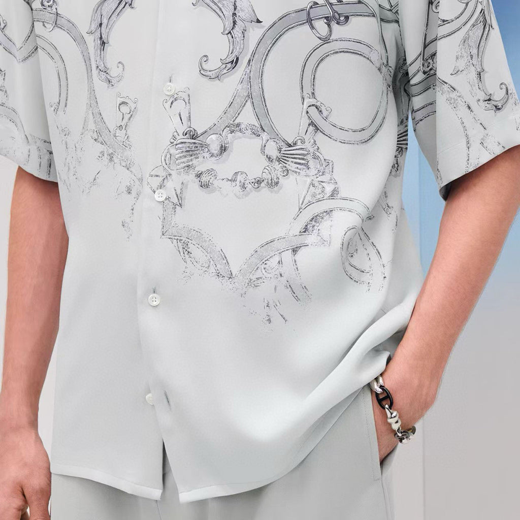 Hermes L'Instruction du Roy Patine Technology Silk Shirt #324920