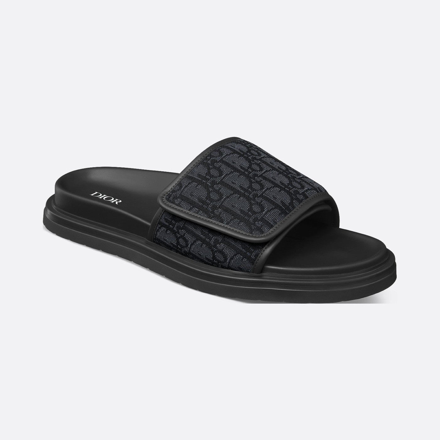 Dior Dior Aqua Men's And Women's Summer Fashion Casual Round Toe Open Back Oblique Print Fabric Flip Flops Sandals Shoes #79178