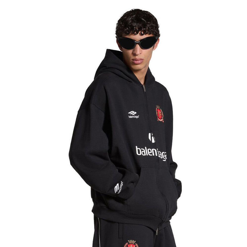 Balenciaga Men's And Women's Spring And Autumn Letter Print Logo Embroidered Knitted Fabric Hooded Zipper Sweatshirt  Jacket#77962