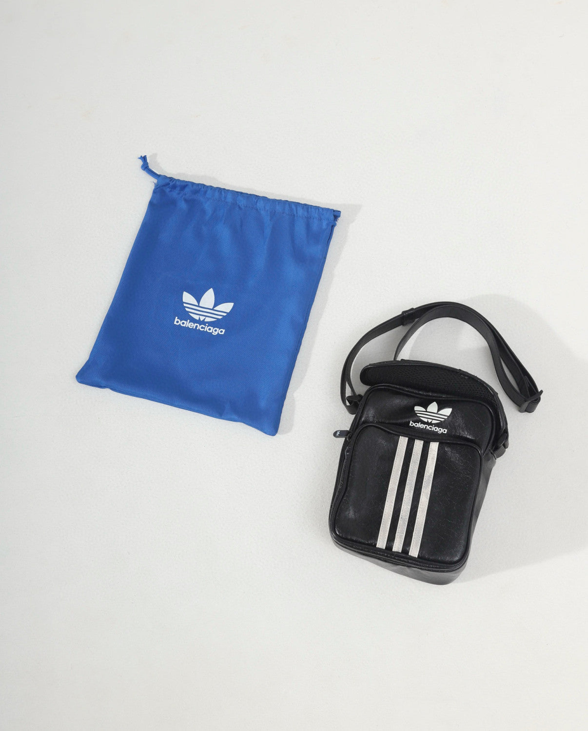 Balenciaga x Adidas Men's and Women's Unisex Fashion Casual Adjustable Strap Printed Leather Shoulder Bag Crossbody Bag Bags #78453