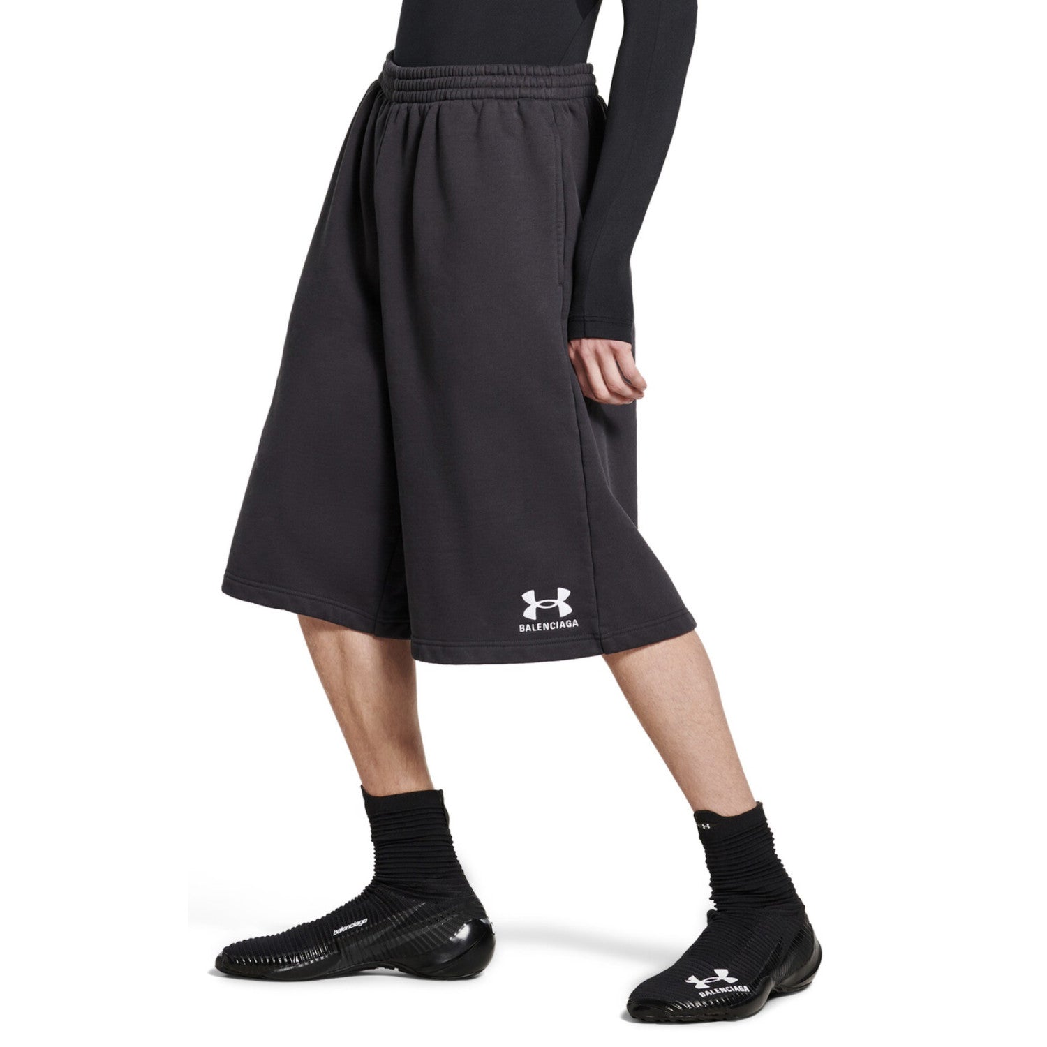 Balenciaga X Under Armour Men's Summer Letter Logo Printed Elastic Waist Casual Shorts #72369