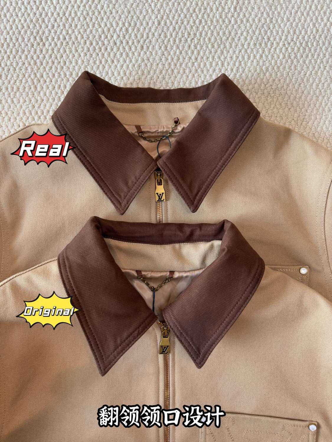 Louis Vuitton Men's Spring and Autumn Solid Color Logo Letter Pocket Zipper Long Sleeve Jacket #74523