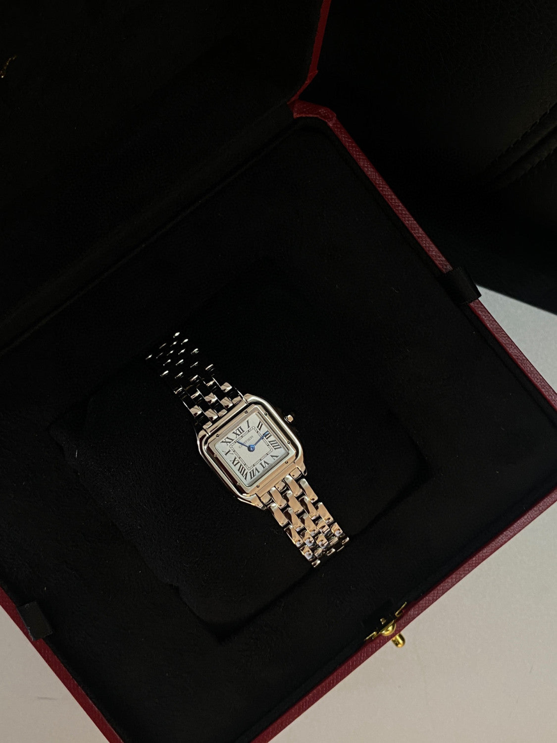 Cartier Cheetah Collection Silver Fashion Small Square Watch #96317
