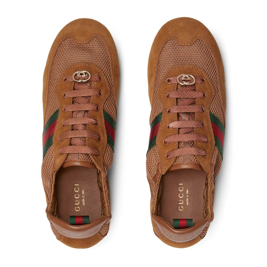 Gucci White GG Canvas Gucci Shift Series Women's Sneakers #333045