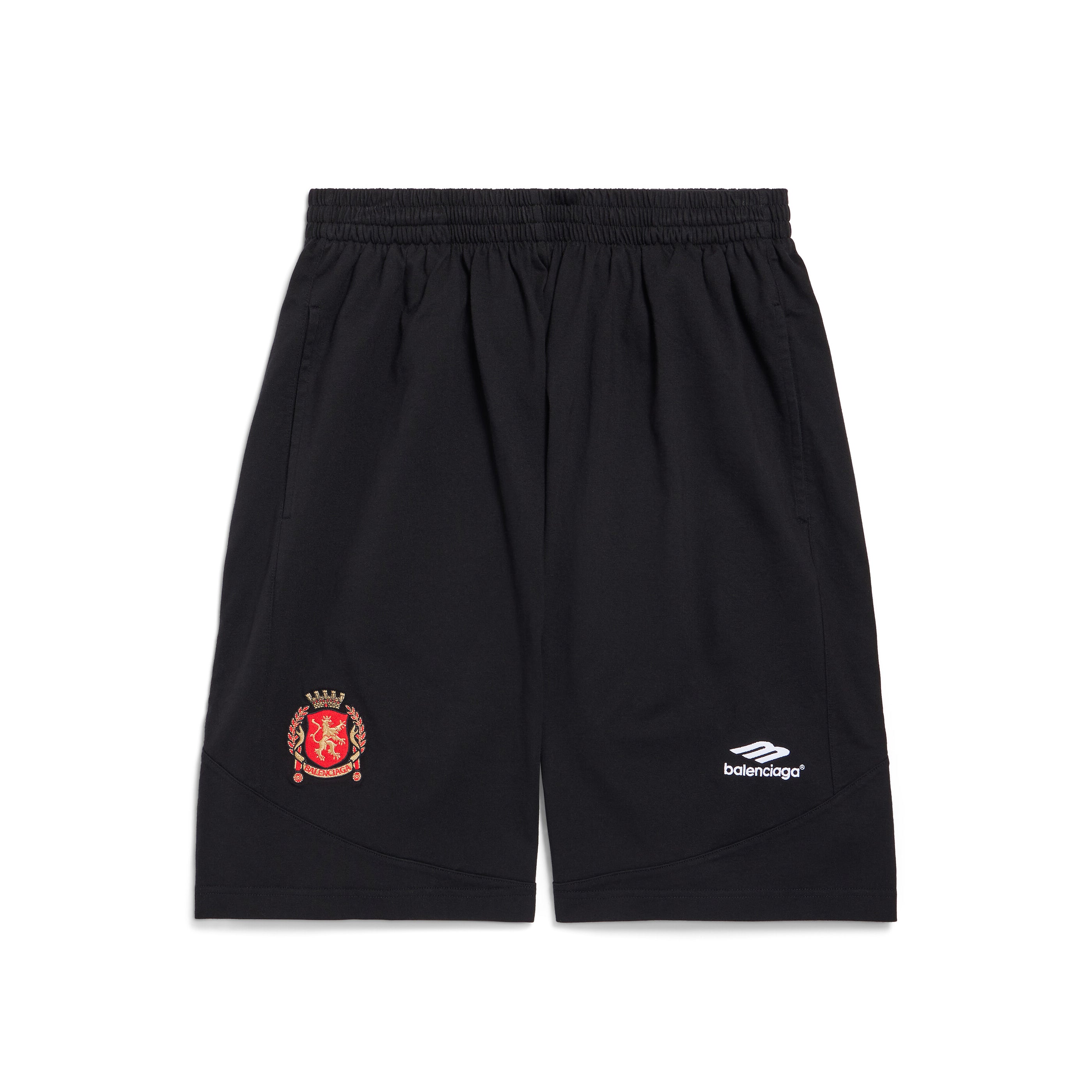 Balenciaga Men's Summer Solid Color Elastic High Waist Loose Fit Casual Shorts Pants #99388