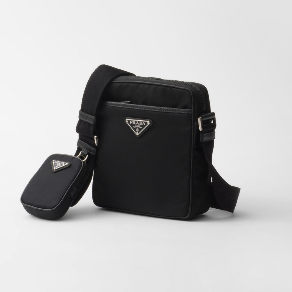 Prada Re-Nylon And Saffiano Men's And Women's Solid Color Fashion Casual Logo Triangle Emblem Minimalist Stylish Nylon Crossbody Bag Shoulder Bag Bags #79176