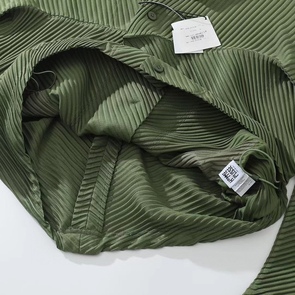 Issey Miyake Ruffled Shirtwaist Coat Ngvp #6389