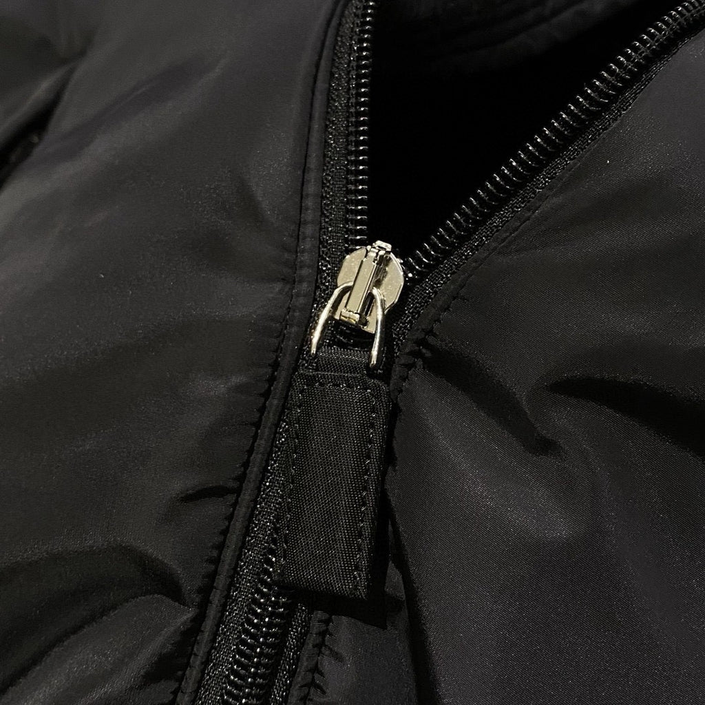 Prada Men's Autumn and Winter Solid Color Letter Logo Hooded Warm Zipper Long Sleeve Puffer Down Jacket #73867