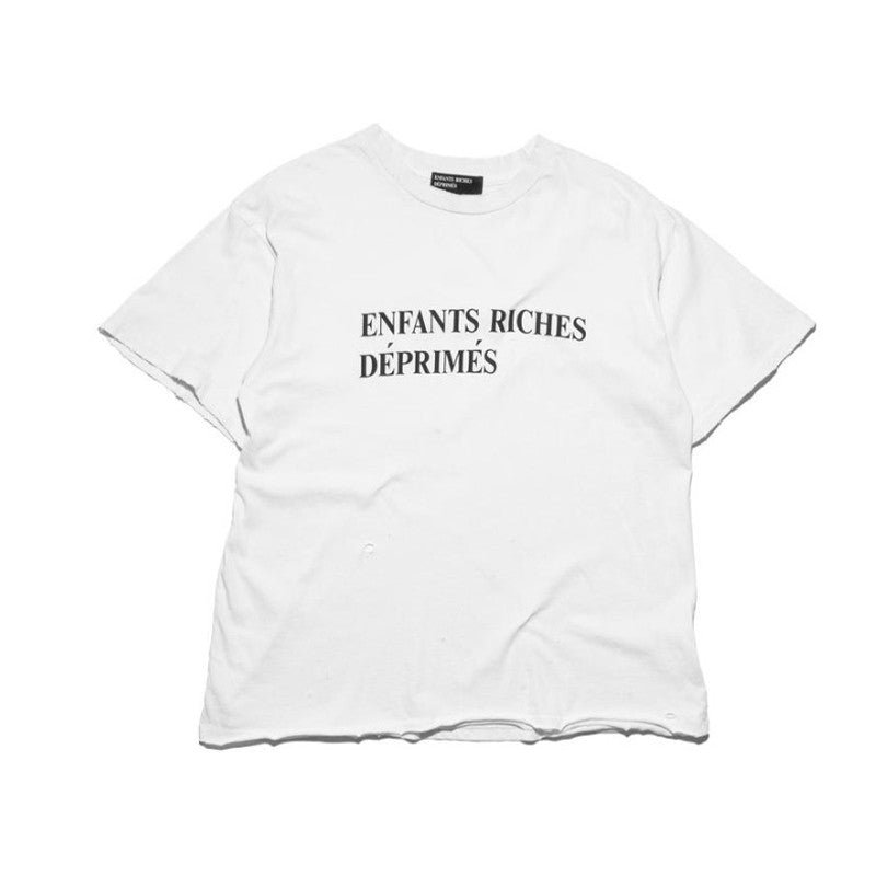 Enfants Riches Deprimes Men's Summer Letter Pattern Print Retro Casual Loose Straight Solid Color Cotton Short Sleeve T-Shirt #99365