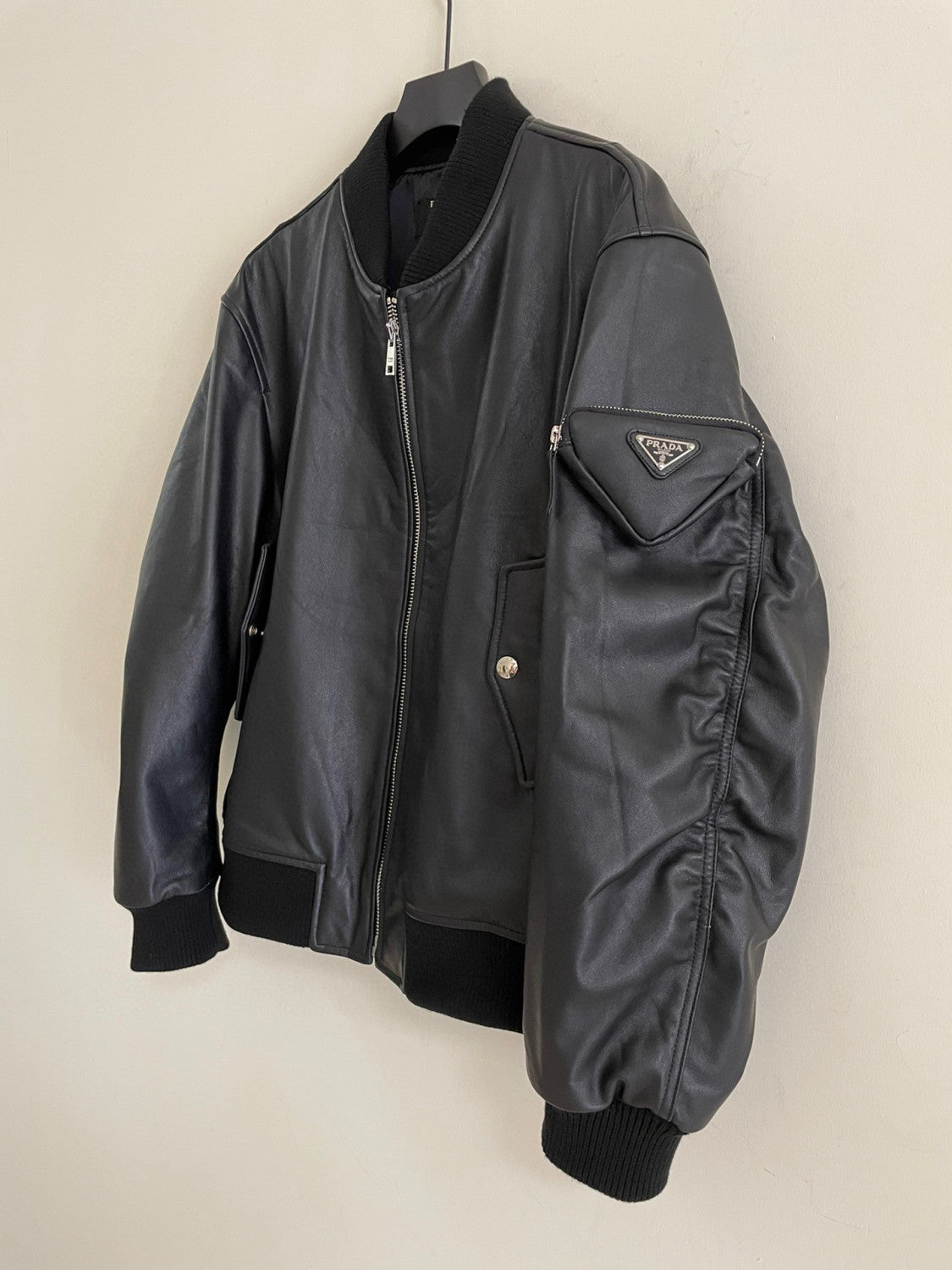 Prada Baseball Jacket Jacket Leather Jacket #21967