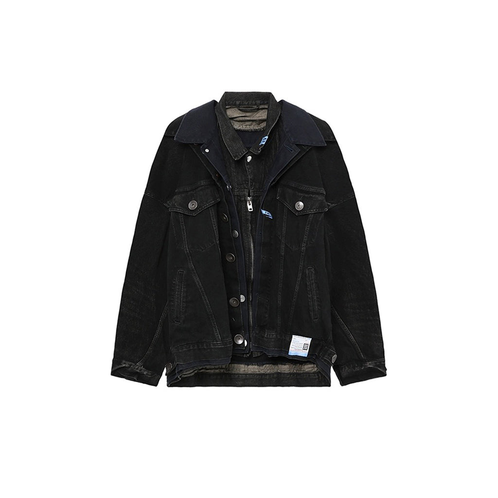 Maison Mihara Yasuhiro  Men's Spring/Summer Fashion High Street Trend Multi-Layered Buttoned Old Loose Denim Jacket Ngvp #7687