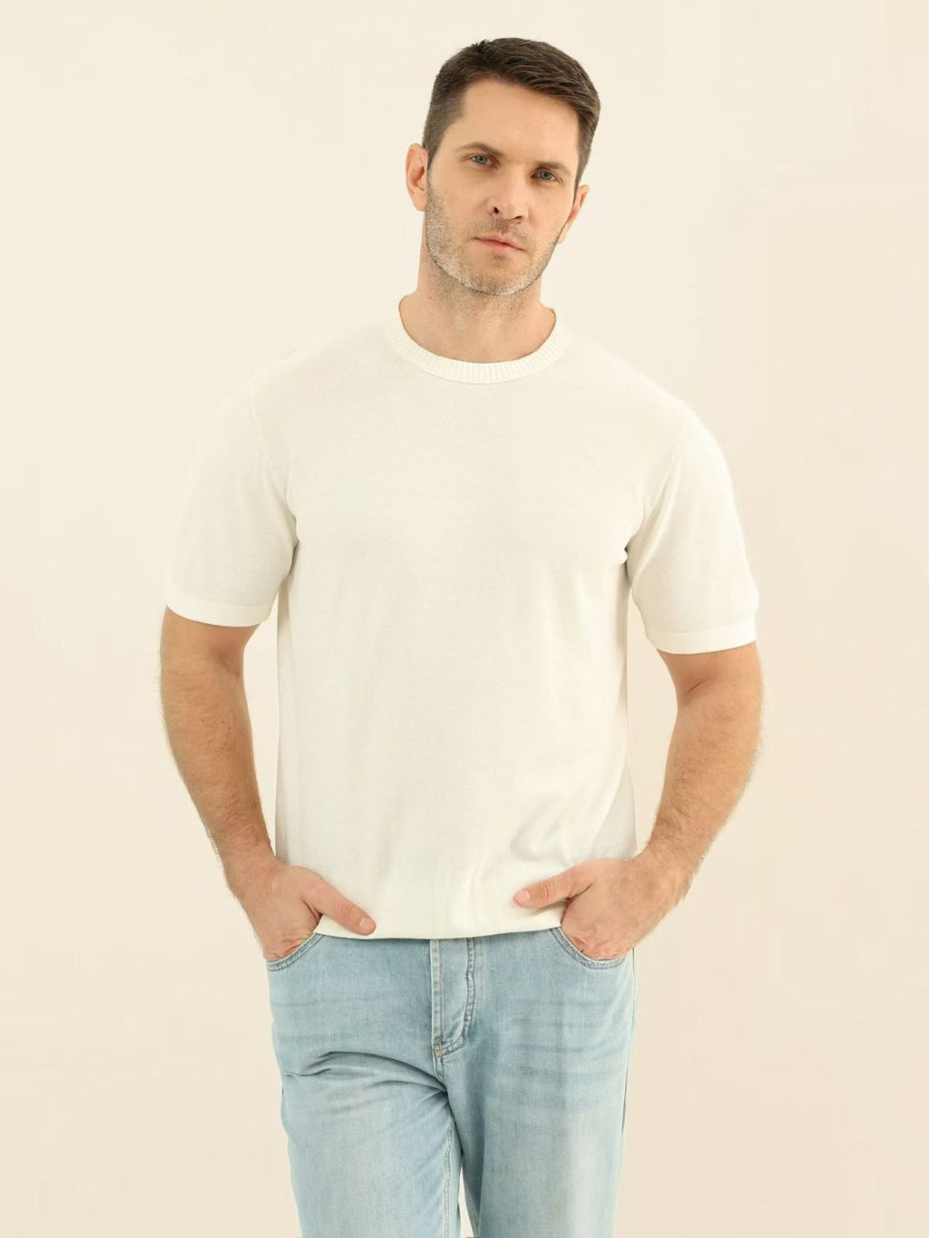 Loro Piana Solid Color Round Neck Pullover Short Sleeve T-shirt #377035