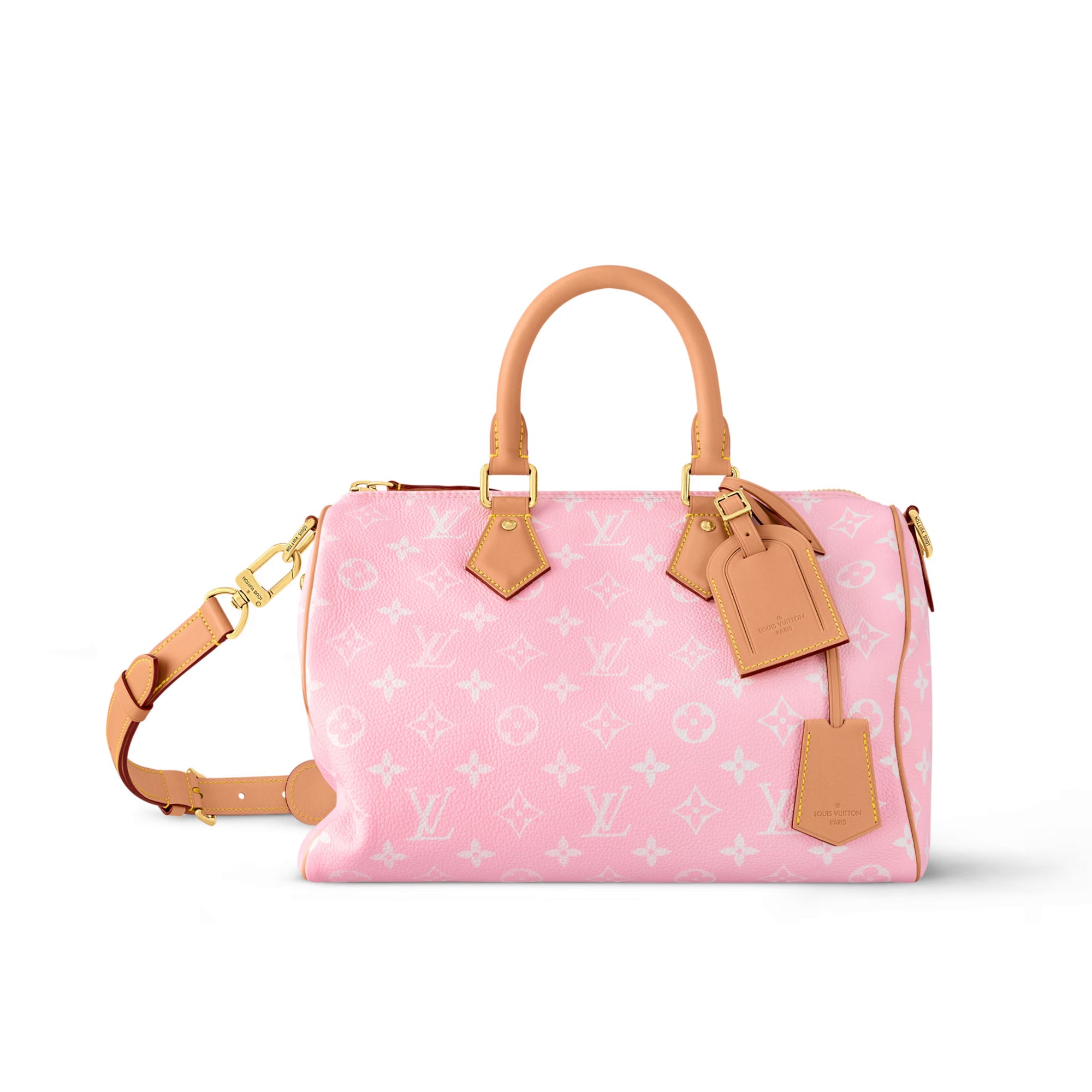 Louis Vuitton Speedy P9 Bandoulière 30 Women's Letter Printing Detachable Condition Shoulder Strap Zipper Closure Coated Canvas Single Shoulder Crossbody Tote Travel Bag Bags #77679