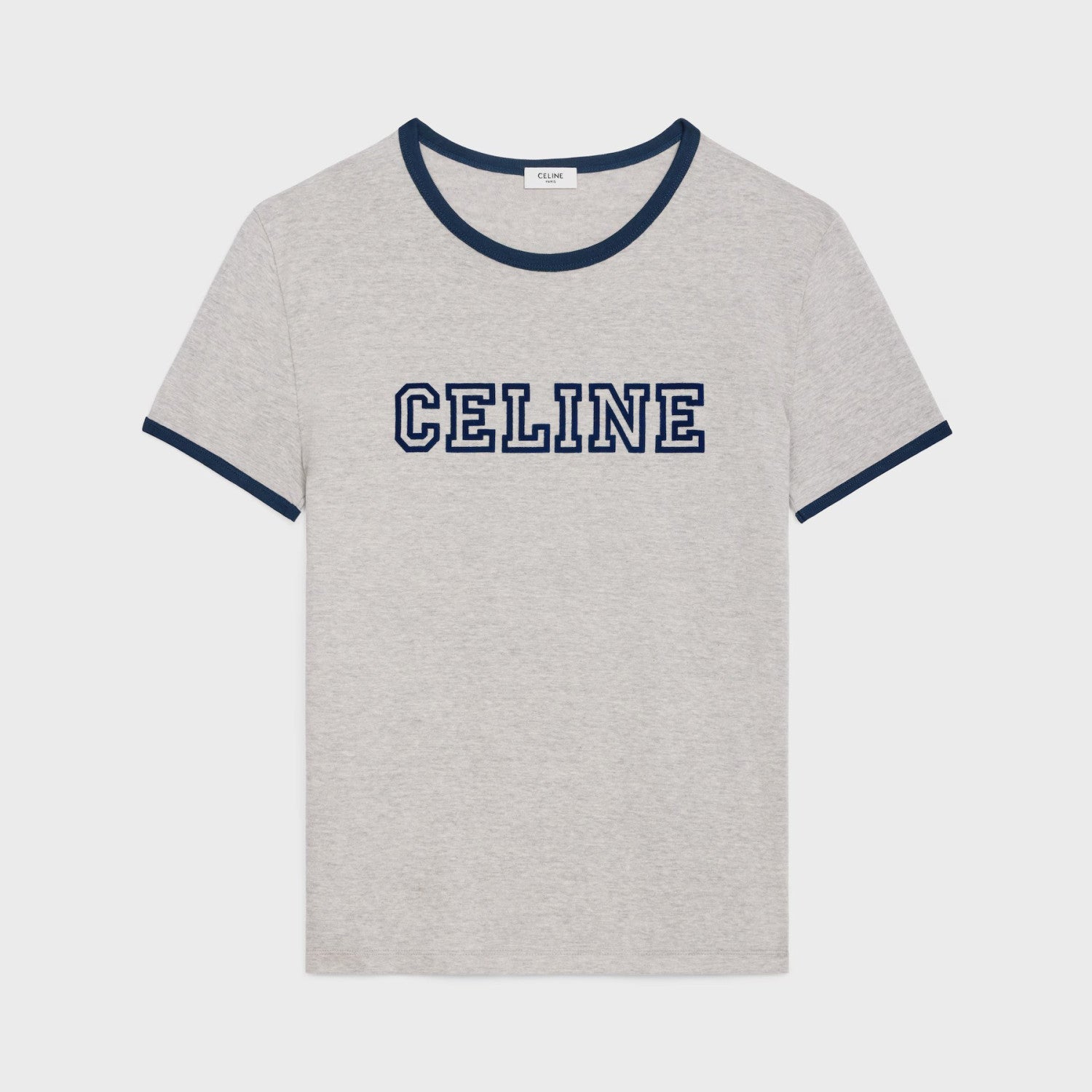 Celine Men's Logo Printed Summer Cotton Jersey Solid Color Round Neck Short Sleeve T-Shirt #76964