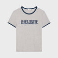 Celine Men's Logo Printed Summer Cotton Jersey Solid Color Round Neck Short Sleeve T-Shirt #76964