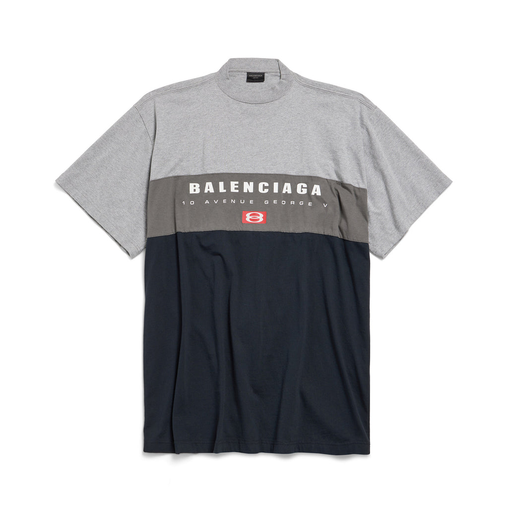 Balenciaga Men's Summer Logo Letter Printed Color Collision Round Neck Short Sleeve T-Shirt #75929
