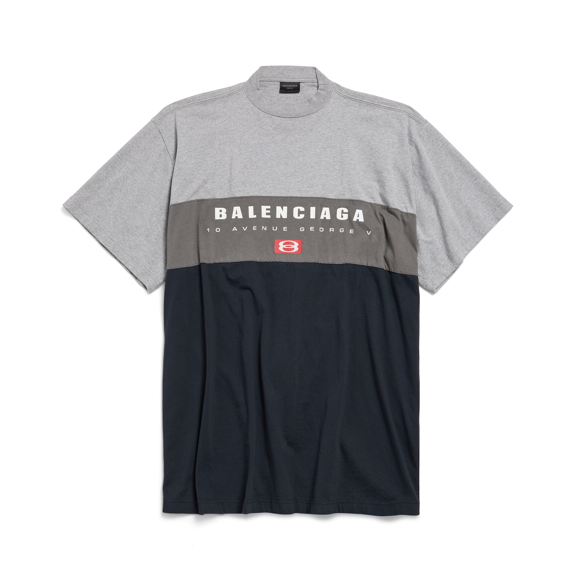 Balenciaga Men's Summer Logo Letter Printed Color Collision Round Neck Short Sleeve T-Shirt #75929