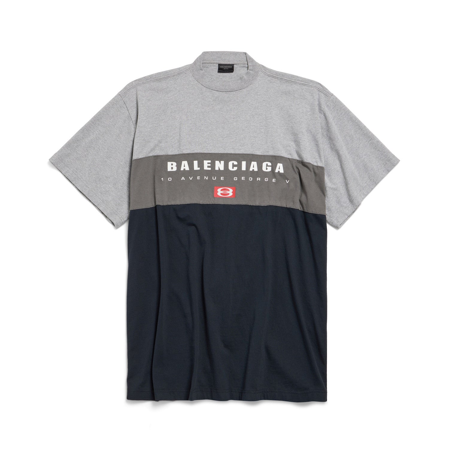 Balenciaga Men's Summer Logo Letter Printed Color Collision Round Neck Short Sleeve T-Shirt #75929